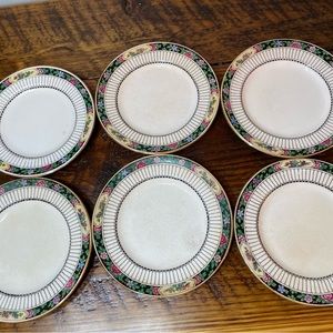 Vintage Booths set of 6 Saucer A8025 England floral